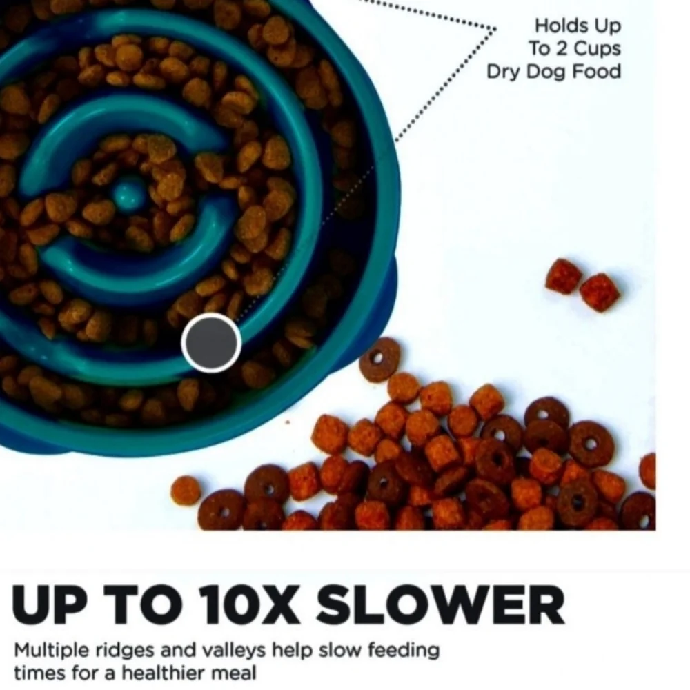 Outward Hound Slow Feed Large Dog Interactive Puzzle Bowl